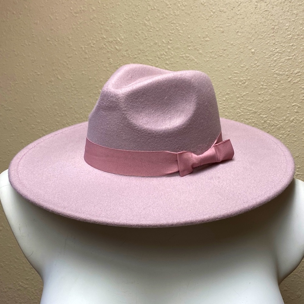Rose Pink boho chic fedora NWT